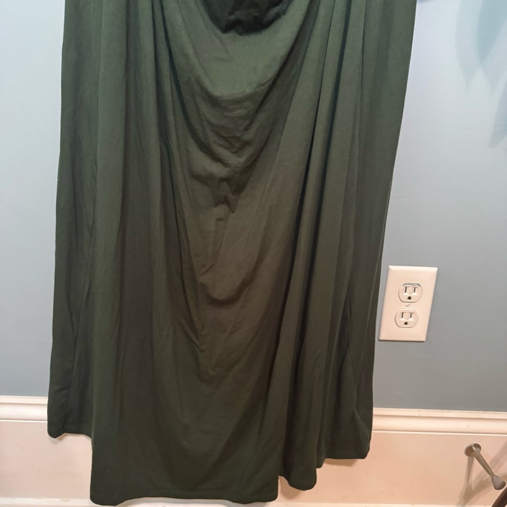 Old Navy Green Fit & Flare Twist Front Cutout Midi Dress. NWT. Size 3X - Picture 8 of 15